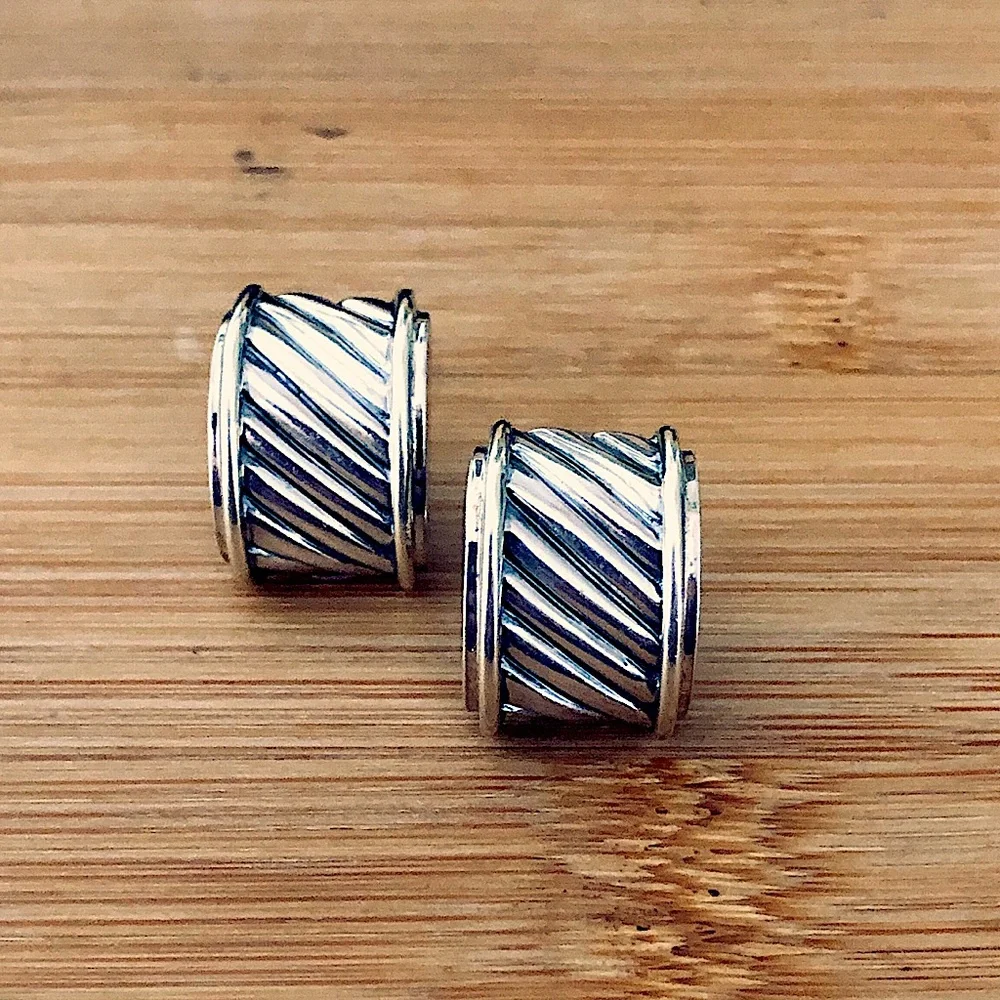 $265 David Yurman 14K Gold & Sterling Silver Copyright D.YURMAN 925 585 - Picture 1 of 7